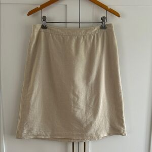 MEXX Classic Linen Blend Beige Skirt A-Line mini size small/medium